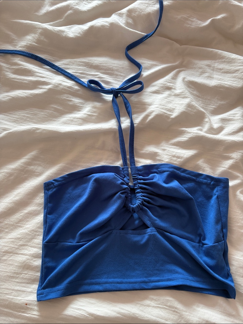 Royal Blue Halter Crop Top